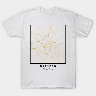 DRESDEN GERMANY CITY STREET MAP ART T-Shirt